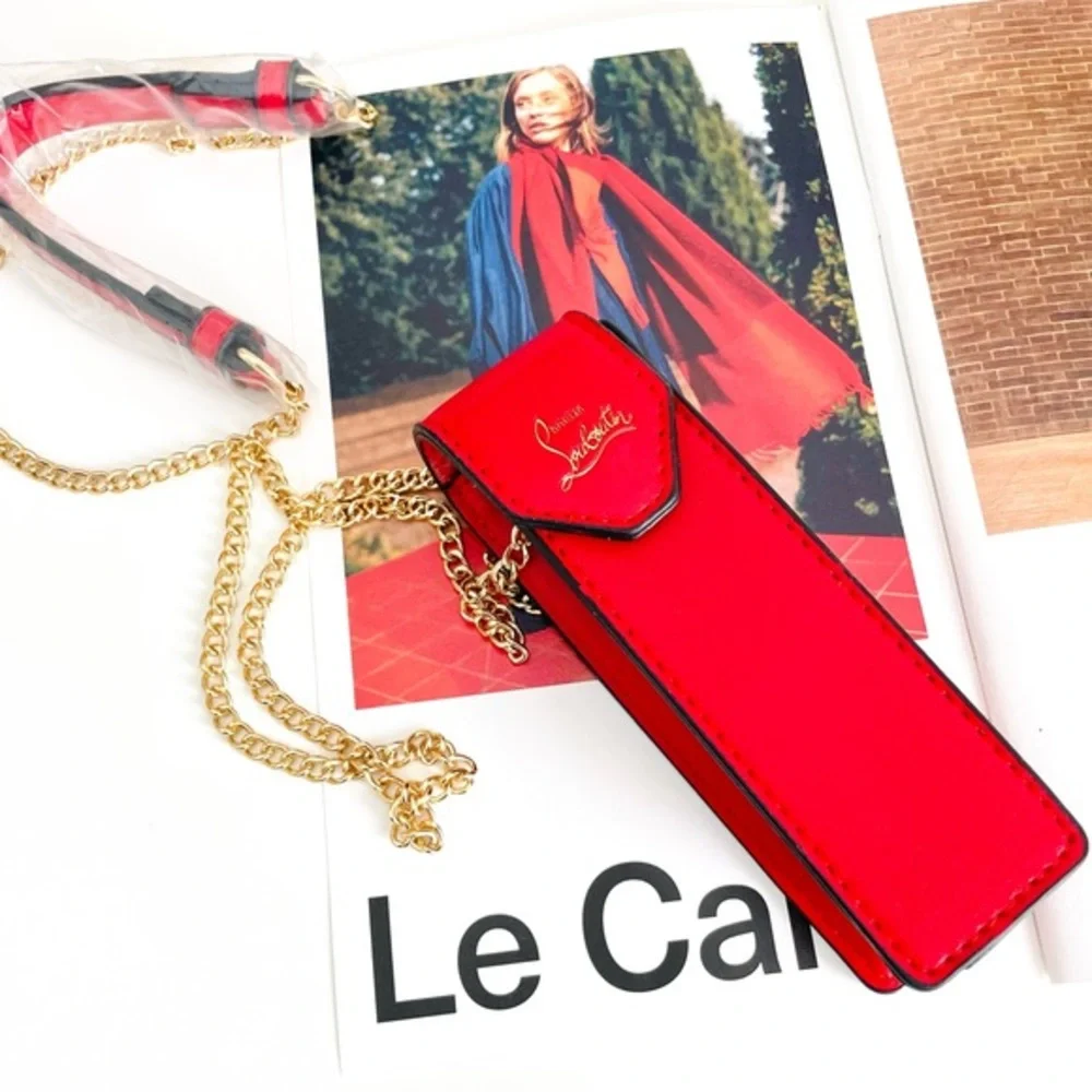 Christian Louboutin Lipstick Case with Crossbody Chain Holiday‎ Party